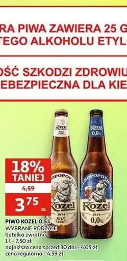 Auchan PIWO KOZEL 0,5 l WYBRANE RODZAJE oferta