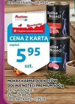 Auchan MOKRA KARMA DLA KOTÓW DOLINA NOTECI PREMIUM oferta