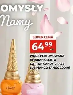 Auchan WODA PERFUMOWANA AMARAN GELATO COTTON CANDY CRAZE LUB MANGO TANGO oferta