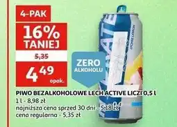 Auchan Piwo bezalkoholowe Lech Active Liczi oferta