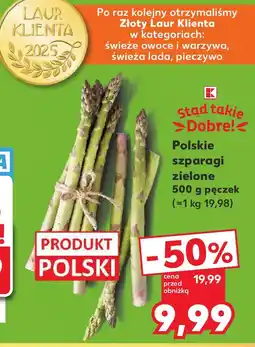 Kaufland Polskie szparagi zielone 500 g pęczek oferta