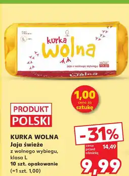 Kaufland KURKA WOLNA Jaja świeże z wolnego wybiegu, klasa L 10 szt. opakowanie oferta