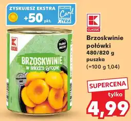 Kaufland Brzoskwinie połówki 480/820 g puszka oferta
