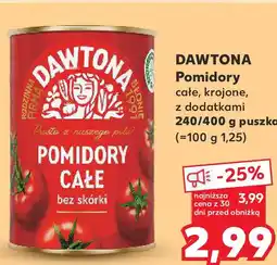 Kaufland DAWTONA Pomidory całe, krojone, z dodatkami 240/400 g puszka oferta