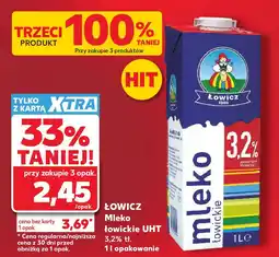 Kaufland Mleko łowickie UHT 3,2% tł oferta