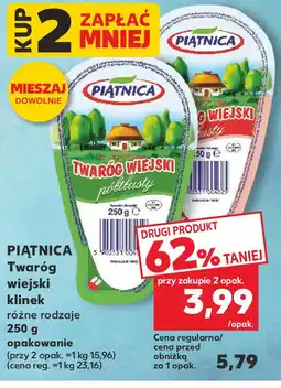 Kaufland PIĄTNICA Twaróg wiejski klinek różne rodzaje 250 g opakowanie oferta