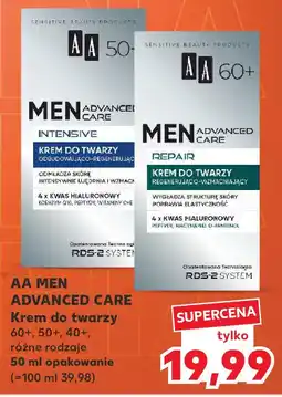 Kaufland AA MEN ADVANCED CARE Krem do twarzy 60+, 50+, 40+, różne rodzaje oferta