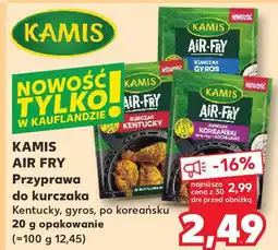 Kaufland KAMIS AIR FRY Przyprawa do kurczaka Kentucky, gyros, po koreańsku 20 g opakowanie oferta