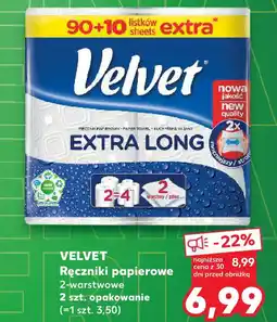 Kaufland VELVET Ręczniki papierowe 2-warstwowe 2 szt. opakowanie oferta