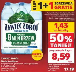 Kaufland ŻYWIEC ZDRÓJ Woda źródlana niegazowana, gazowana, lekko gazowana 6 x 1,5 l butelka oferta