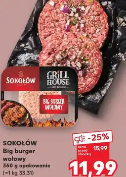 Kaufland Big burger wołowy 360 g opakowanie oferta