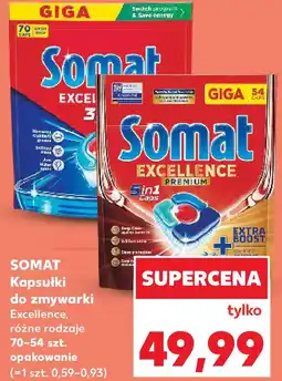 Kaufland Somat Kapsułki do zmywarki Excellence, różne rodzaje 70-54 szt. opakowanie oferta