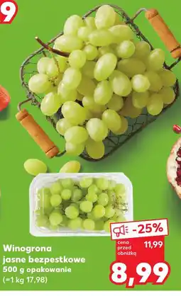 Kaufland Winogrona jasne bezpestkowe 500 g opakowanie oferta
