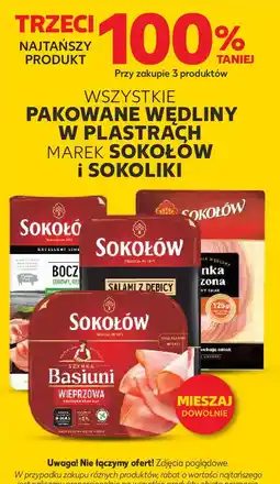 Kaufland PAKOWANE WĘDLINY W PLASTRACH MAREK SOKOŁÓW I SOKOLIKI oferta