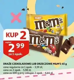 Auchan Draże czekoladowe lub orzeczowe M&m's oferta