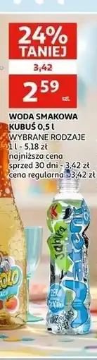 Auchan WODA SMAKOWA KUBUŚ 0,5 l WYBRANE RODZAJE oferta