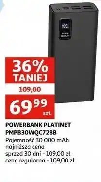 Auchan Powerbank Platinet PMPB30WQC728B oferta