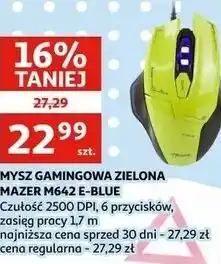 Auchan Mysz gamingowa zielona Mazer M642 E-Blue oferta