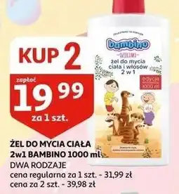 Auchan Żel do mycia ciała 2w1 Bambino oferta