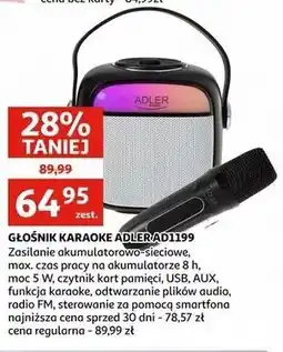 Auchan Głośnik karaoke Adler AD1199 oferta