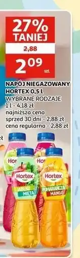 Auchan NAPÓJ NIEGAZOWANY HORTEX 0,5 l WYBRANE RODZAJE oferta