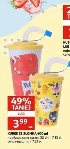 Auchan KUBEK ZE SŁOMKĄ oferta