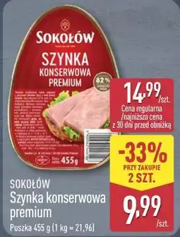 ALDI Szynka konserwowa premium SOKOŁÓW oferta