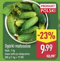 ALDI Ogórki małosolne oferta