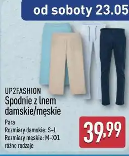 ALDI Spodnie z lnem damskie/męskie oferta