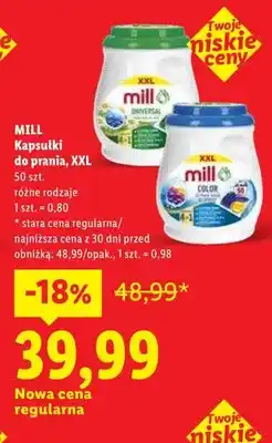 Lidl Kapsułki do prania MILL XXL Color oferta