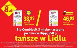 Lidl Mleko następne po 6m-cu Bio Combiotik 3 Hipp oferta