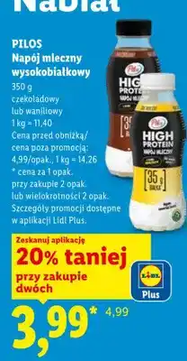 Lidl Napój mleczny wysokobiałkowy Pilos waniliowy oferta