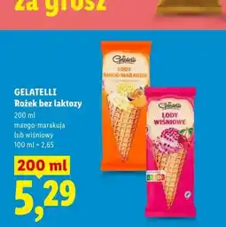 Lidl Rożek bez laktozy GELATELLI wiśniowy oferta