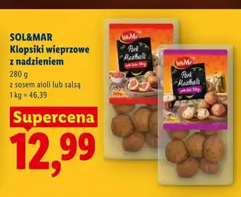 Lidl Klopsiki wieprzowe z nadzieniem z salsą SOL&MAR oferta
