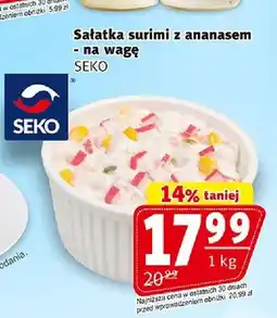 Prim Market Sałatka surimi z ananasem na wagę SEKO oferta