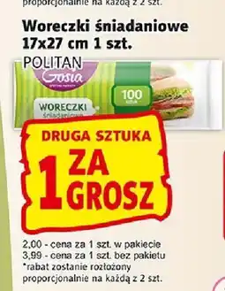 Prim Market Woreczki śniadaniowe Gosia 17x27cm 100szt oferta