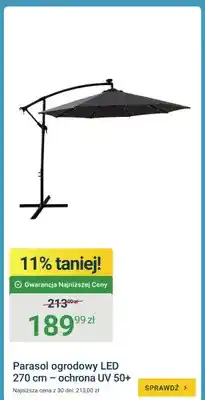 ERLI Parasol ogrodowy LED 270cm - ochrona UV 50+ oferta