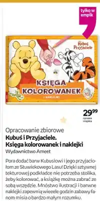 Empik Książka Kubuś i Przyjaciele. Księga kolorowanek i naklejki oprawa miękka oferta