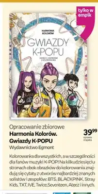 Empik Kolorowanka Harmonia Kolorów. Gwiazdy K-POPU oprawa miękka Wydawnictwo Egmont oferta