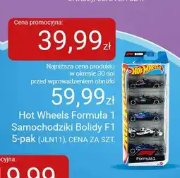 Smyk Zabawka Hot Wheels Formuła 1 Samochodziki Bolidy F1 5-pak (JLN11) oferta