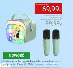 Smyk Zestaw karaoke z głośnikiem i dwoma mikrofonami połączenie bluetooth SMIKI oferta