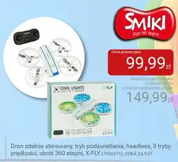 Smyk Dron zdalnie sterowany, tryb podświetlania, headless, 3 tryby prędkości, obrót 360 stopni, X-FLY oferta