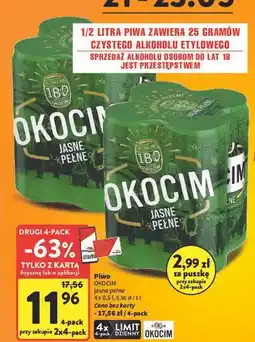 Intermarche Piwo Okocim jasne pełne oferta
