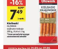 Intermarche Kiełbaski OLEWNIK wybrane rodzaje oferta