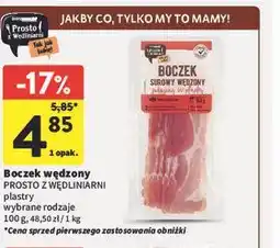 Intermarche Boczek wędzony PROSTO Z WĘDLINIARNI plastry wybrane rodzaje oferta