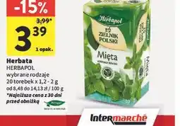 Intermarche HERBAPOL wybrane rodzaje 20 torebek x oferta