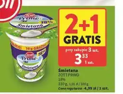 Intermarche Śmietana ZOTT PRIMO 18% oferta