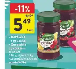 Intermarche Borówka z gruszką, Żurawina z jabłkiem O la la! oferta