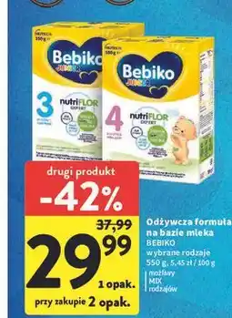Intermarche Odżywcza formuła na bazie mleka BEBIKO oferta
