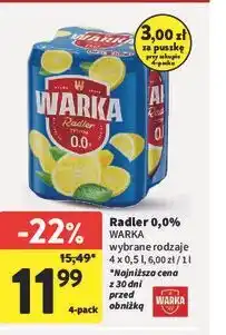 Intermarche Radler 0,0% Warka wybrane rodzaje oferta
